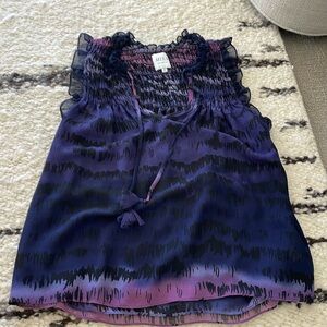 Misa LosAngeles Size S tank blouse gradient purple, pink black